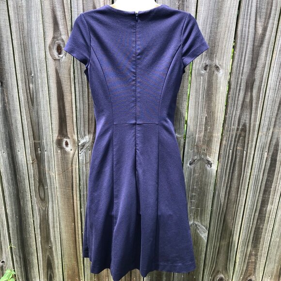 Boden Navy Dress 4 Peter Pan Collar Small The Strand Mini Navy Blue Pink - Picture 4 of 7